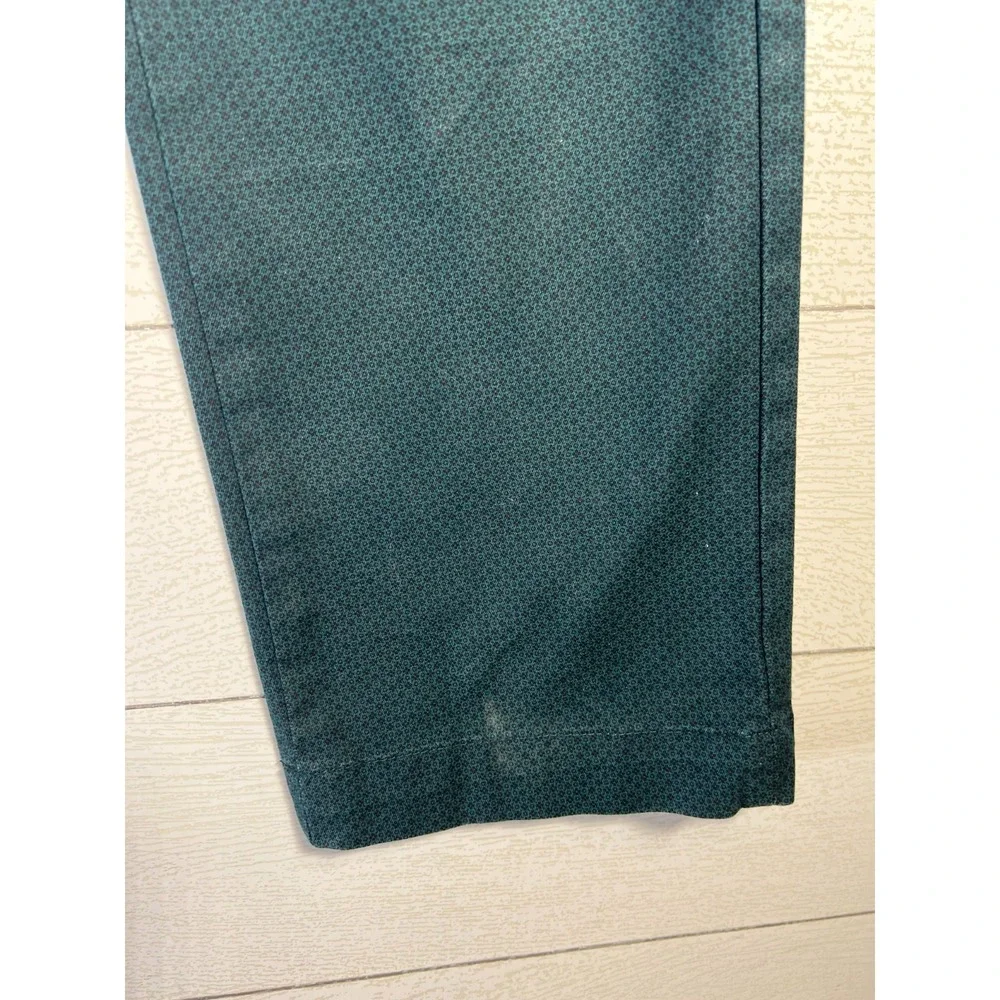 Banana Republic Mens 32x30 (34x28.5) Aiden Chino Pants Teal Blue Micro Print Dot